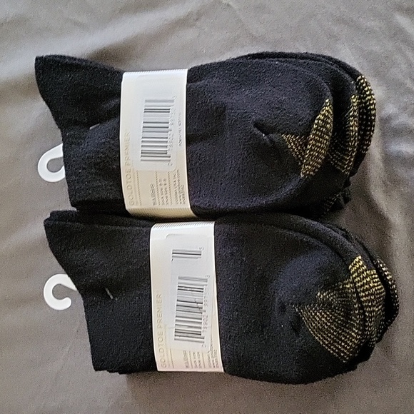 Black soft gold toe pk of 3 pairs socks.... 15 for both packs - Picture 7 of 8